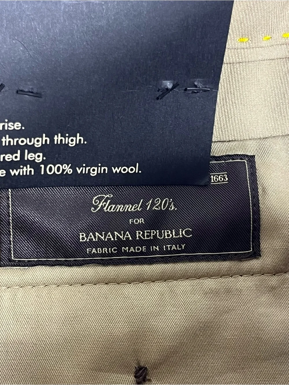 Banana Republic Pants Men’s 32x32 Brown Prince of Wales Virgin Wool NWT